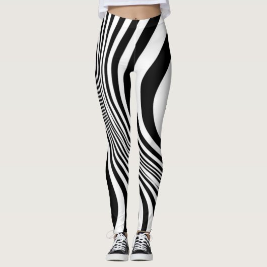 Zebra Animal Skin Texture Pattern-88 Leggings (Voorkant)