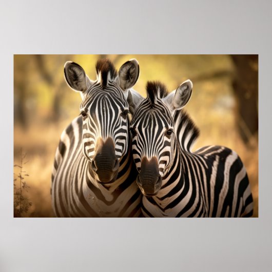 Zebra Animal Wild Beauty Freedom Wilderness Art Poster (Voorkant)