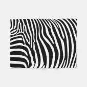 Zebra Animalprint Fleece Deken (Voorkant (Horizontaal))