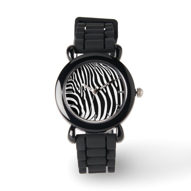 Zebra Animalprint Horloge (Voorkant)