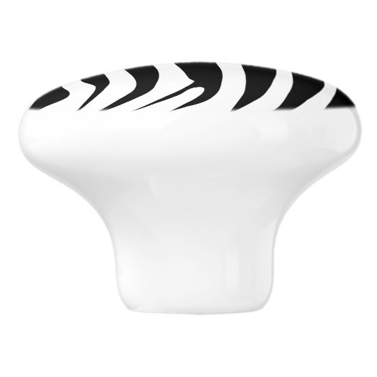 Zebra Animalprint Keramische Knop (Zijkant)