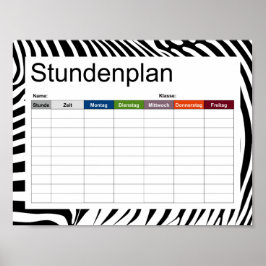 Zebra Animalprint Poster