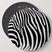Zebra Animalprint Ronde Button 6,0 Cm (Voorkant /achterkant)