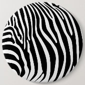 Zebra Animalprint Ronde Button 6,0 Cm (Voorkant)