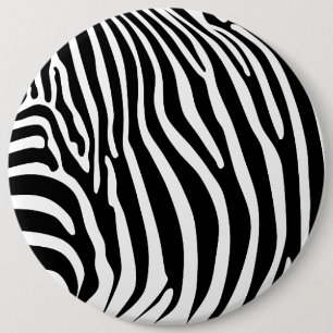Zebra Animalprint Ronde Button 6,0 Cm