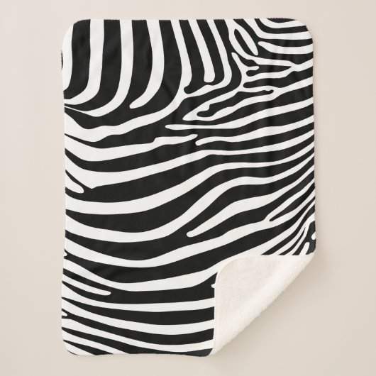 Zebra Animalprint Sherpa Deken (Voorkant)