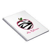 Zebra Apple Spiral notebook voor leraren Notitieboek (Rechterzijde)