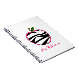 Zebra Apple Spiral notebook voor leraren Notitieboek