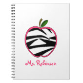 Zebra Apple Spiral notebook voor leraren Notitieboek (Voorkant)