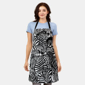 Zebra Apron Schort (Gedragen)