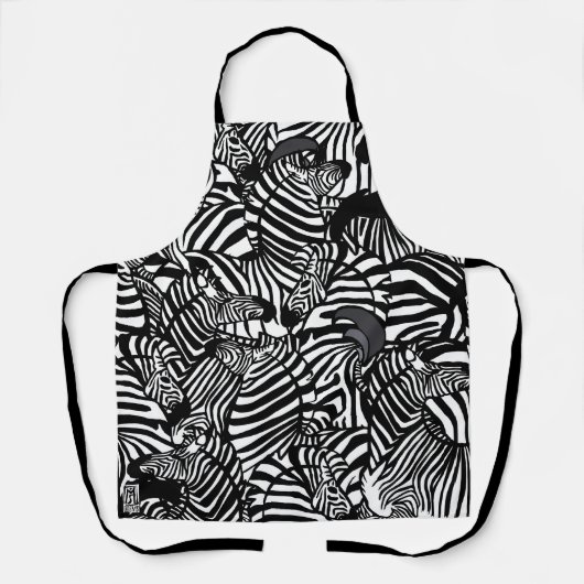 Zebra Apron Schort (Voorkant)