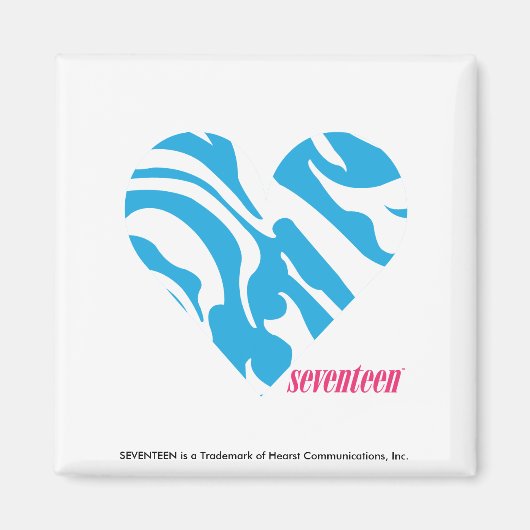 Zebra Aqua 2 Magneet (Voorkant)