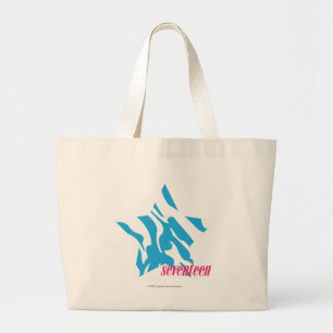Zebra Aqua 3 Grote Tote Bag