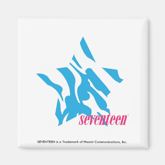 Zebra Aqua 3 Magneet (Voorkant)