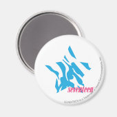 Zebra Aqua 3 Magneet (Voorkant / Achterkant)