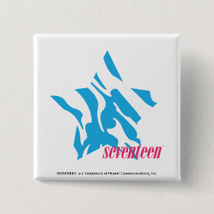 Zebra Aqua 3 Vierkante Button 5,1 Cm