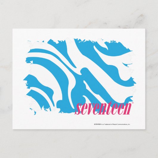 Zebra Aqua 4 Briefkaart (Voorkant)