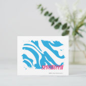 Zebra Aqua 4 Briefkaart (Staand voorkant)