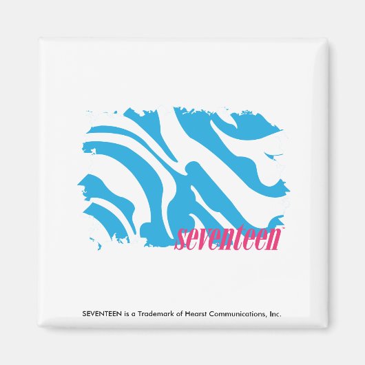 Zebra Aqua 4 Magneet (Voorkant)