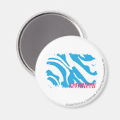 Zebra Aqua 4 Magneet (Voorkant / Achterkant)