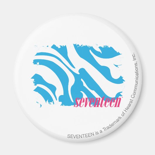 Zebra Aqua 4 Magneet (Voorkant)