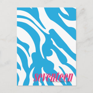 Zebra Aqua Briefkaart