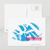 Zebra Aqua Briefkaart (Voorkant / Achterkant)