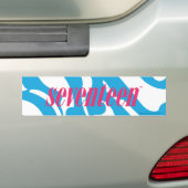 Zebra Aqua Bumpersticker (Op auto)