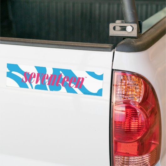 Zebra Aqua Bumpersticker (Op Truck)