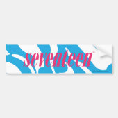 Zebra Aqua Bumpersticker (Voorkant)