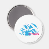 Zebra Aqua Magneet (Voorkant / Achterkant)