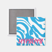 Zebra Aqua Magneet (Voorkant / Achterkant)