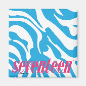 Zebra Aqua Magneet (Voorkant)