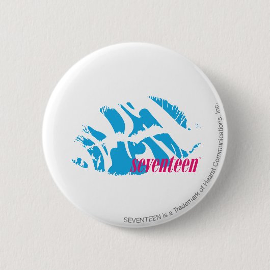 Zebra Aqua Ronde Button 5,7 Cm (Voorkant)