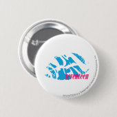 Zebra Aqua Ronde Button 5,7 Cm (Voorkant /achterkant)