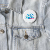 Zebra Aqua Ronde Button 5,7 Cm (In situ)