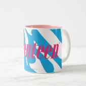 Zebra Aqua Tweekleurige Koffiemok (Voorkant rechts)