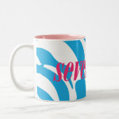 Zebra Aqua Tweekleurige Koffiemok (Links)