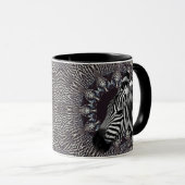 Zebra Art Black Combo Mok (Voorkant rechts)