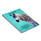 Zebra Art Creatie Bijbel Verse Geloofsgebed Notitieboek (Rechterzijde)