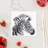 Zebra Art Napkin – Safari Party Decor Servet (Insitu)