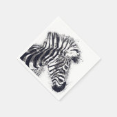 Zebra Art Napkin – Safari Party Decor Servet (Hoek)