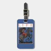 Zebra Art Nouveau Vrouw Bagagelabel (Voorkant verticaal)