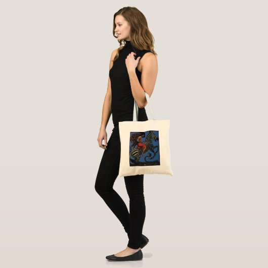 Zebra Art Nouveau Vrouw Tote Bag (Voorkant (model))
