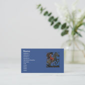  Zebra Art Nouveau Vrouw Visitekaartje (Staand voorkant)