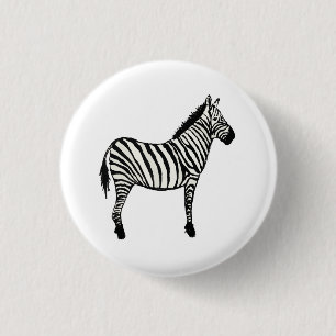 Zebra Art Safari Animal Ronde Button 3,2 Cm