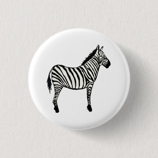 Zebra Art Safari Animal Ronde Button 3,2 Cm (Voorkant)