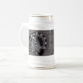 Zebra Art Stein Bierpul (Voorkant links)