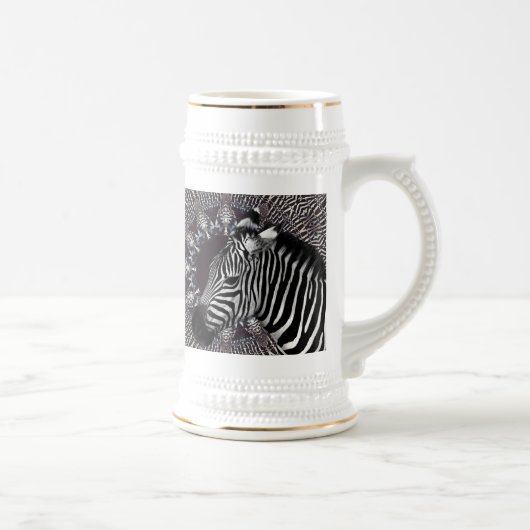 Zebra Art Stein Bierpul (Rechts)