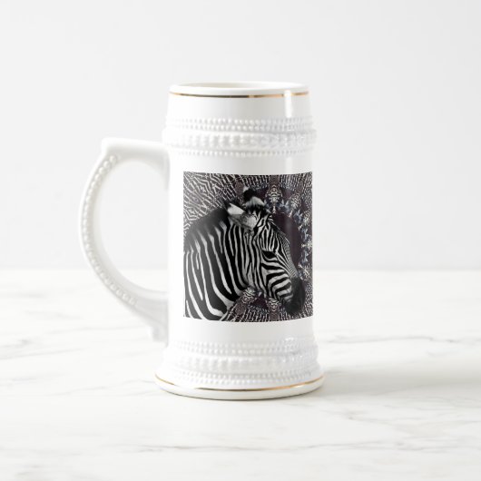Zebra Art Stein Bierpul (Links)